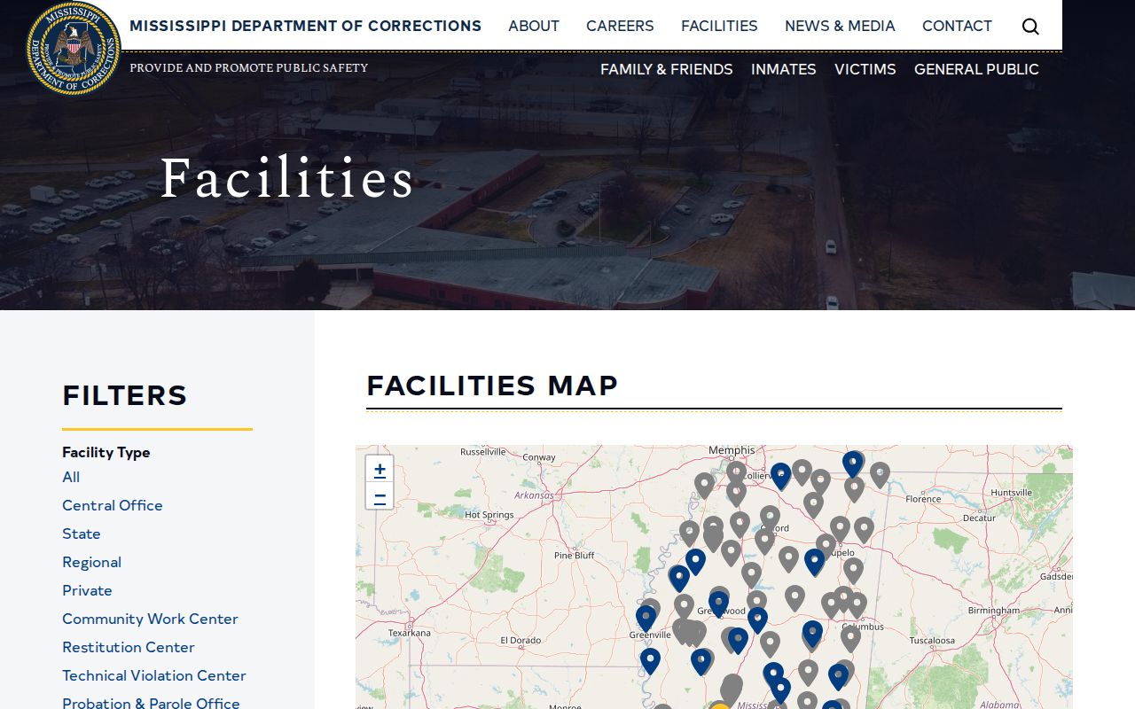 Quitman County Technical Violation Center release facility classification