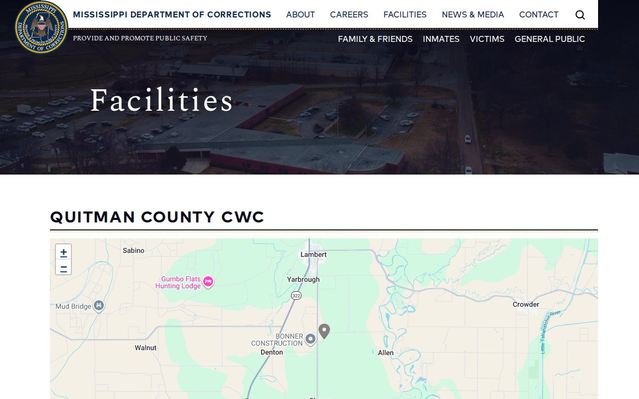 Quitman County Community Work Center release contact page