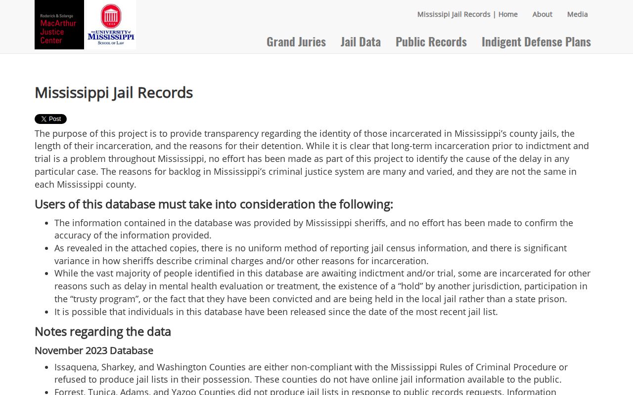 Warning for historical Quitman County jail records used in a 72-hour release search