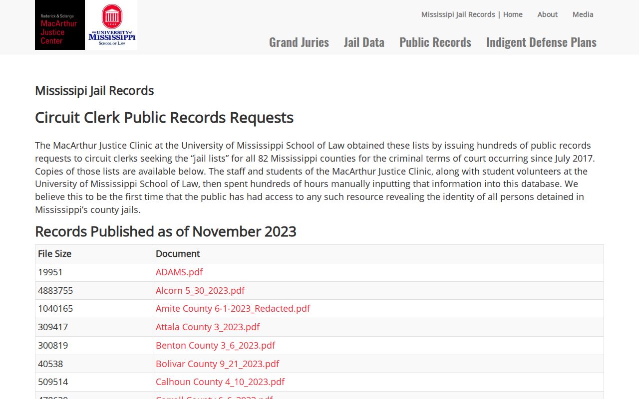 Quitman County historical jail-list archive used for release-record research